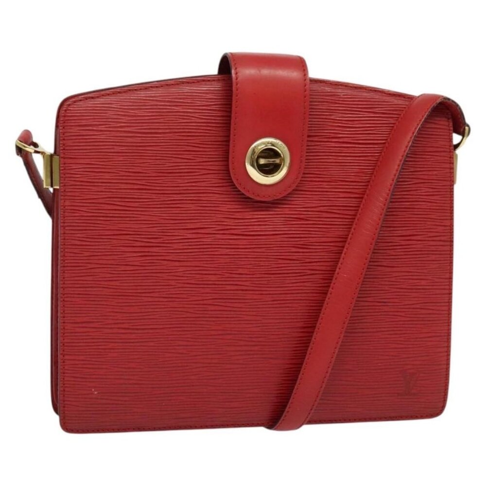 Authentic LOUIS VUITTON Epi Capuchin Shoulder Bag Red M52347 LV - Picture 1 of 16